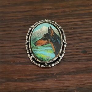 Vintage Doberman Brooch
